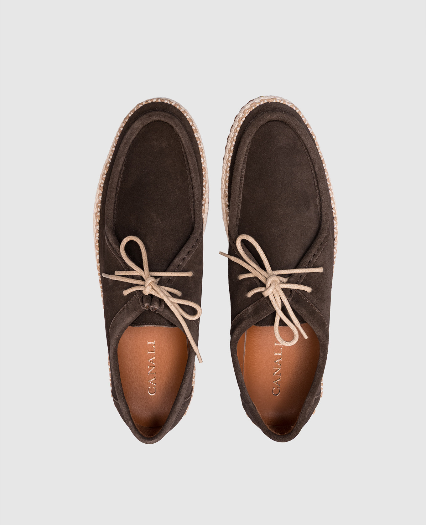 

Brown suede espadrilles Canali