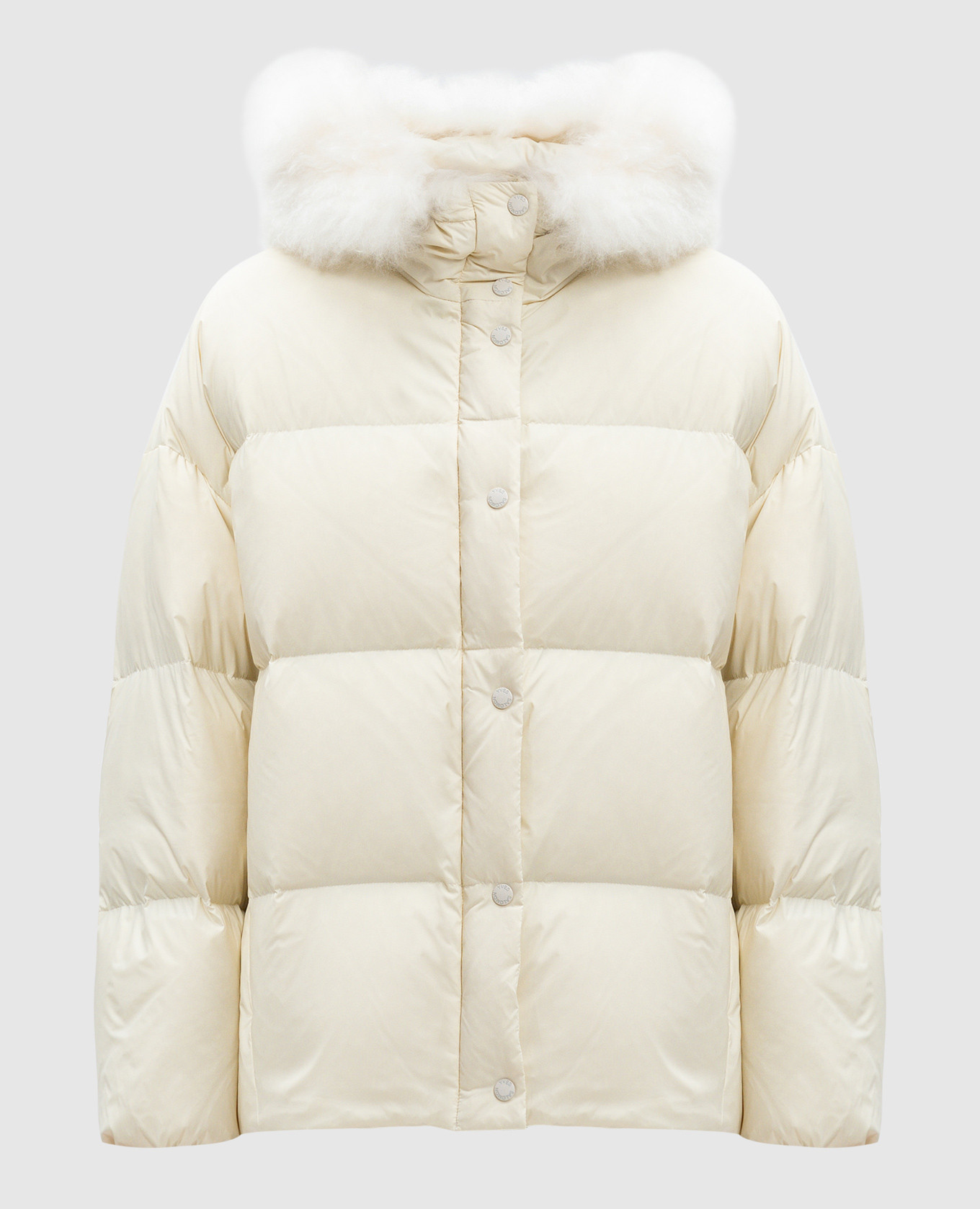 White down jacket with fur yves salomon army