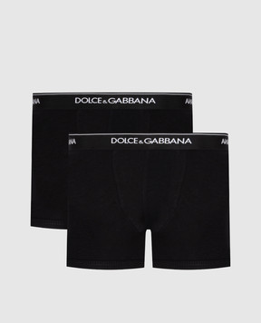 Dolce&Gabbana Set of black boxer briefs with logo M9C07JONN95