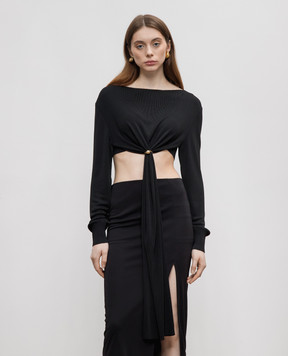 Philosophy di Lorenzo Serafini Black top of asymmetric cut A09162101