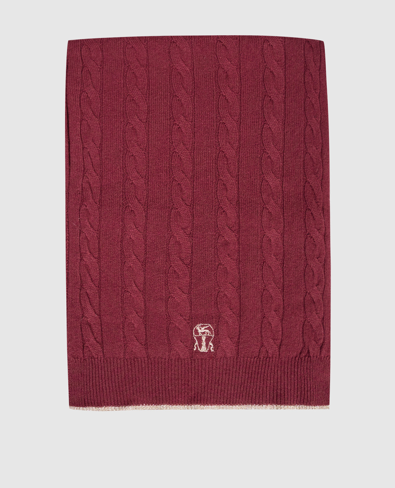 Children&#39;s burgundy cashmere scarf Brunello Cucinelli