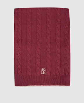 Brunello Cucinelli Children's burgundy cashmere scarf B12M16569B