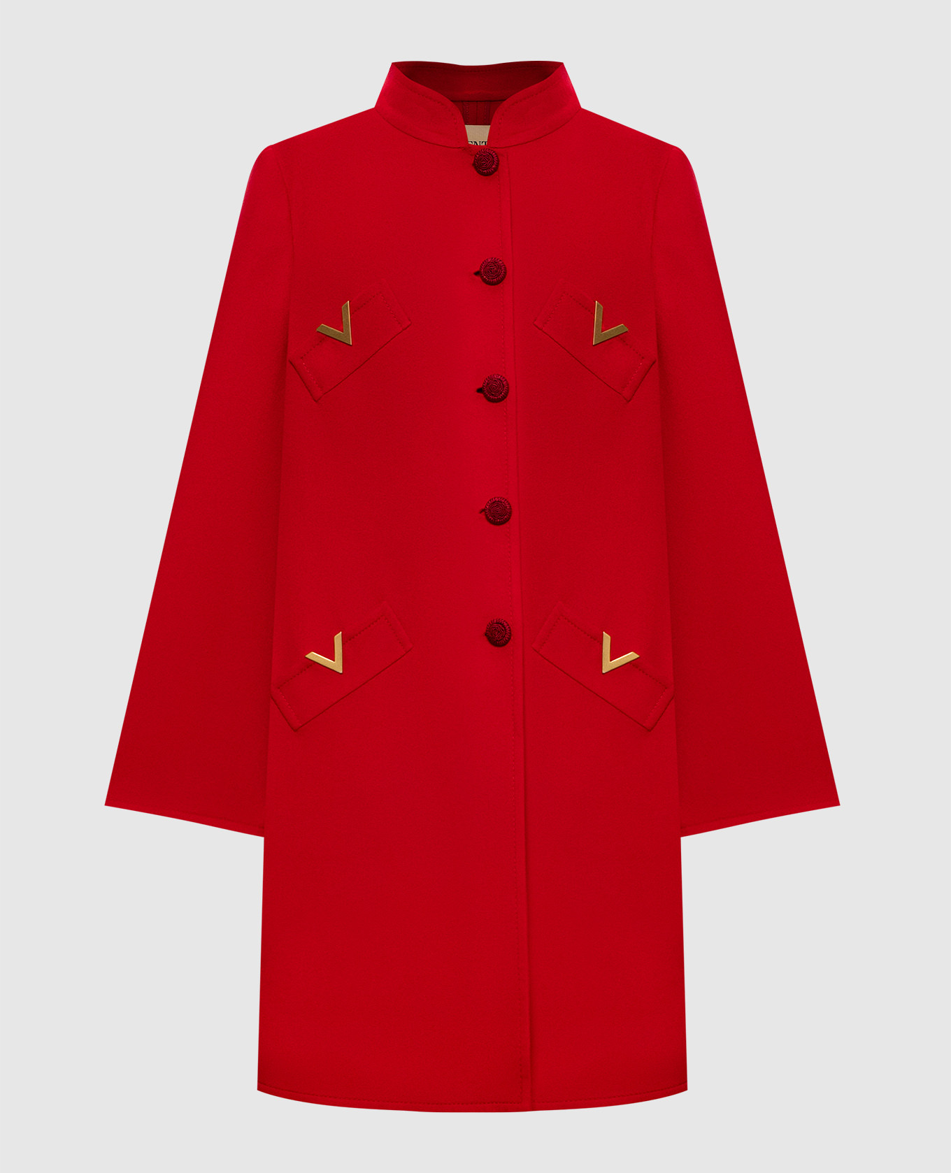 Red wool and cashmere coat Valentino