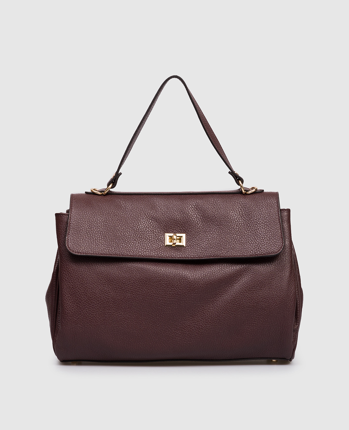 

Burgundy leather satchel bag Gianni Notaro