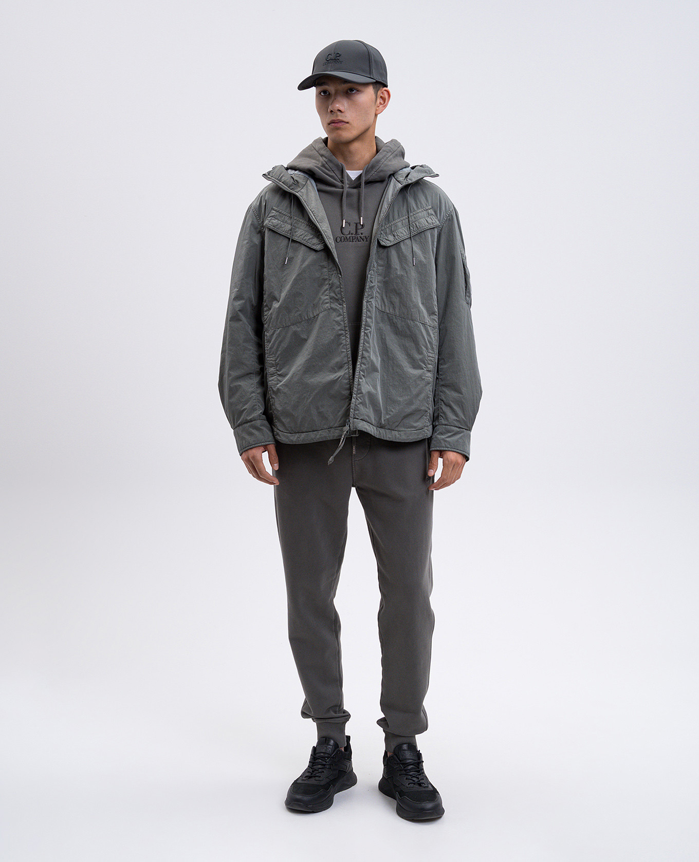 

Green hoodie with logo C.P. Company