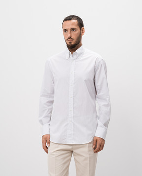 Brunello Cucinelli White striped shirt with a curly bottom MD6001716ОЗ24