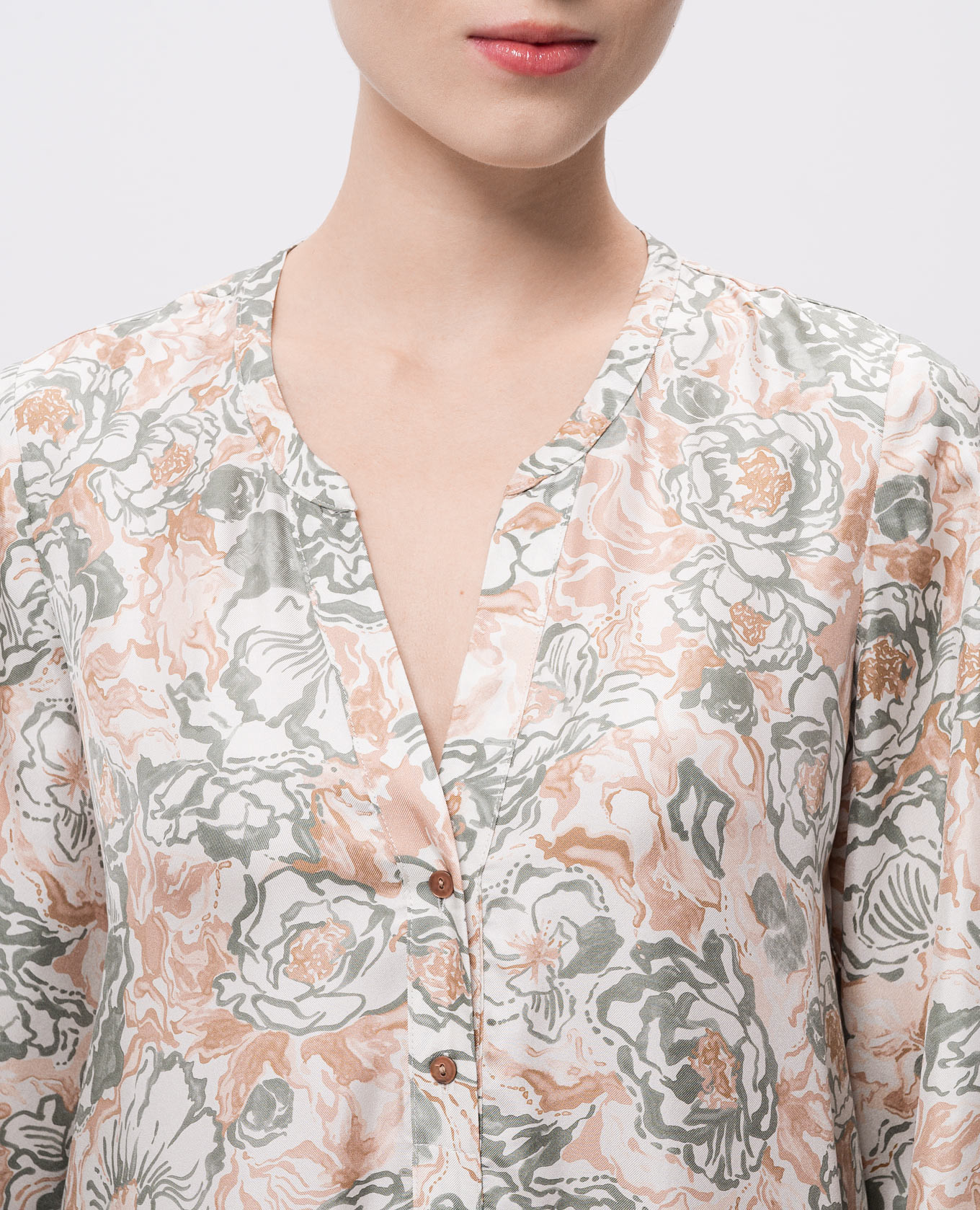 

YUI floral print silk shirt dress Momoni, White