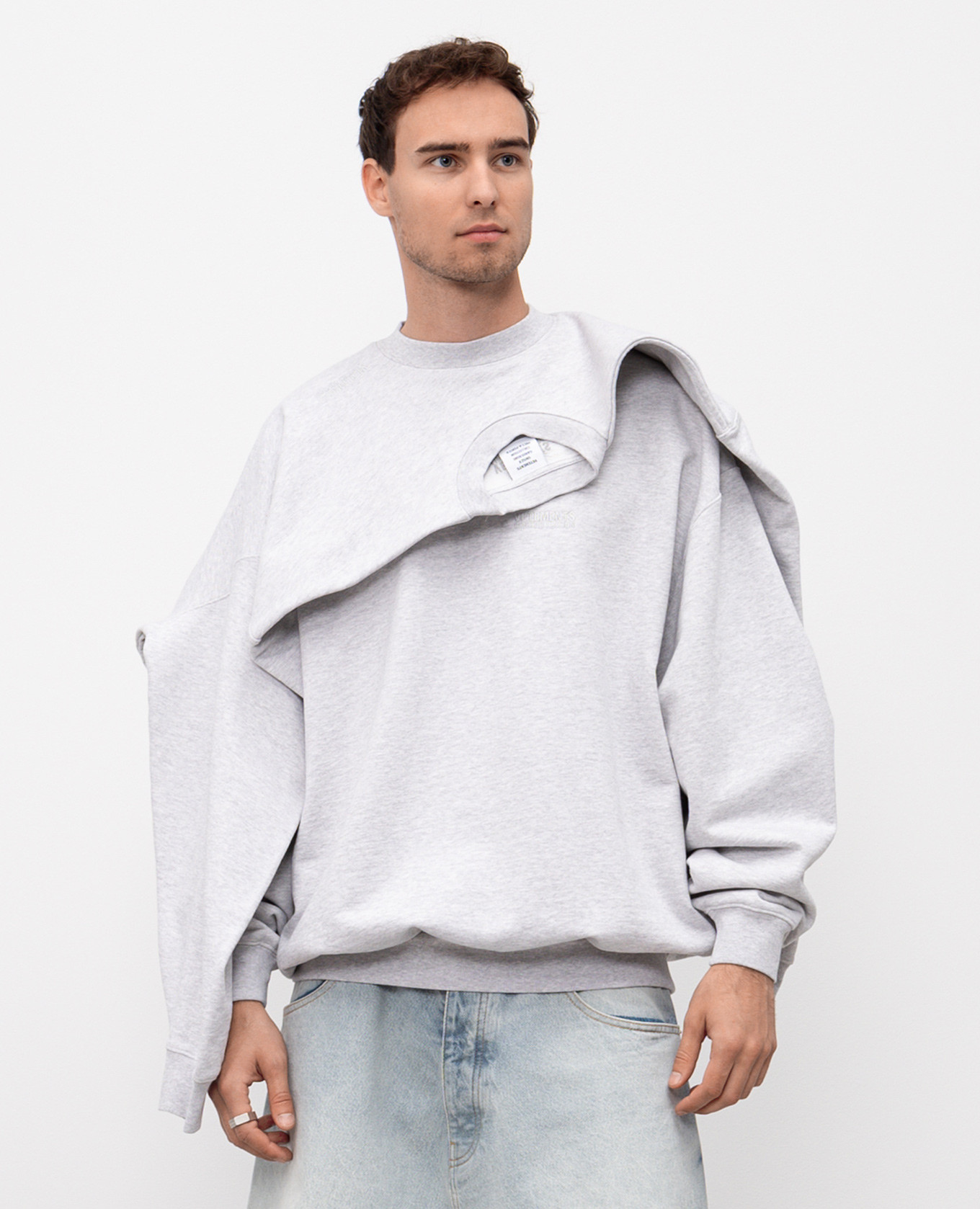 Grey double-layer sweatshirt Vetements 3