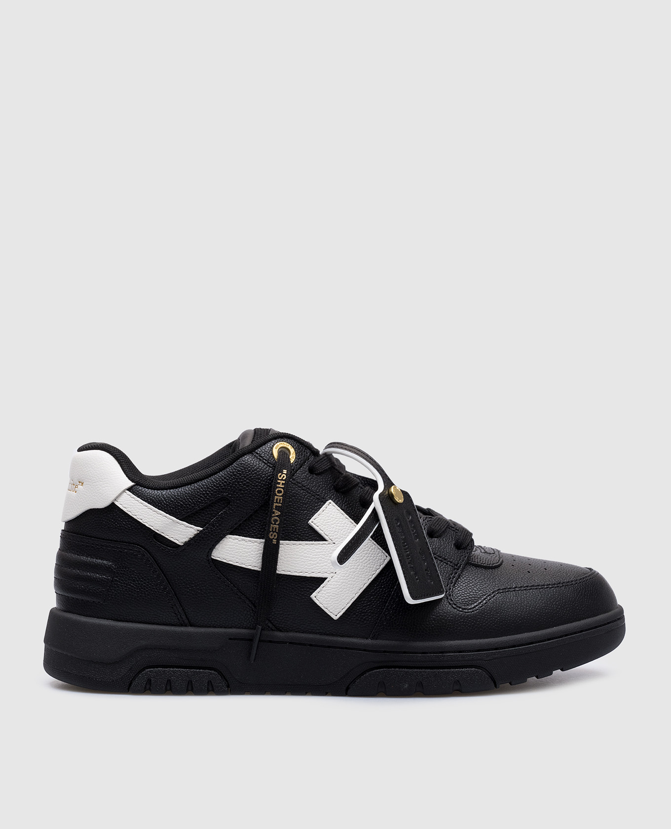 

Out Of Office black leather sneakers Off-White