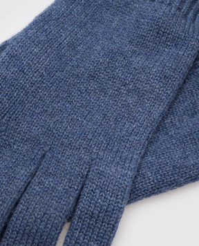 Brunello Cucinelli Blue cashmere gloves M2293118