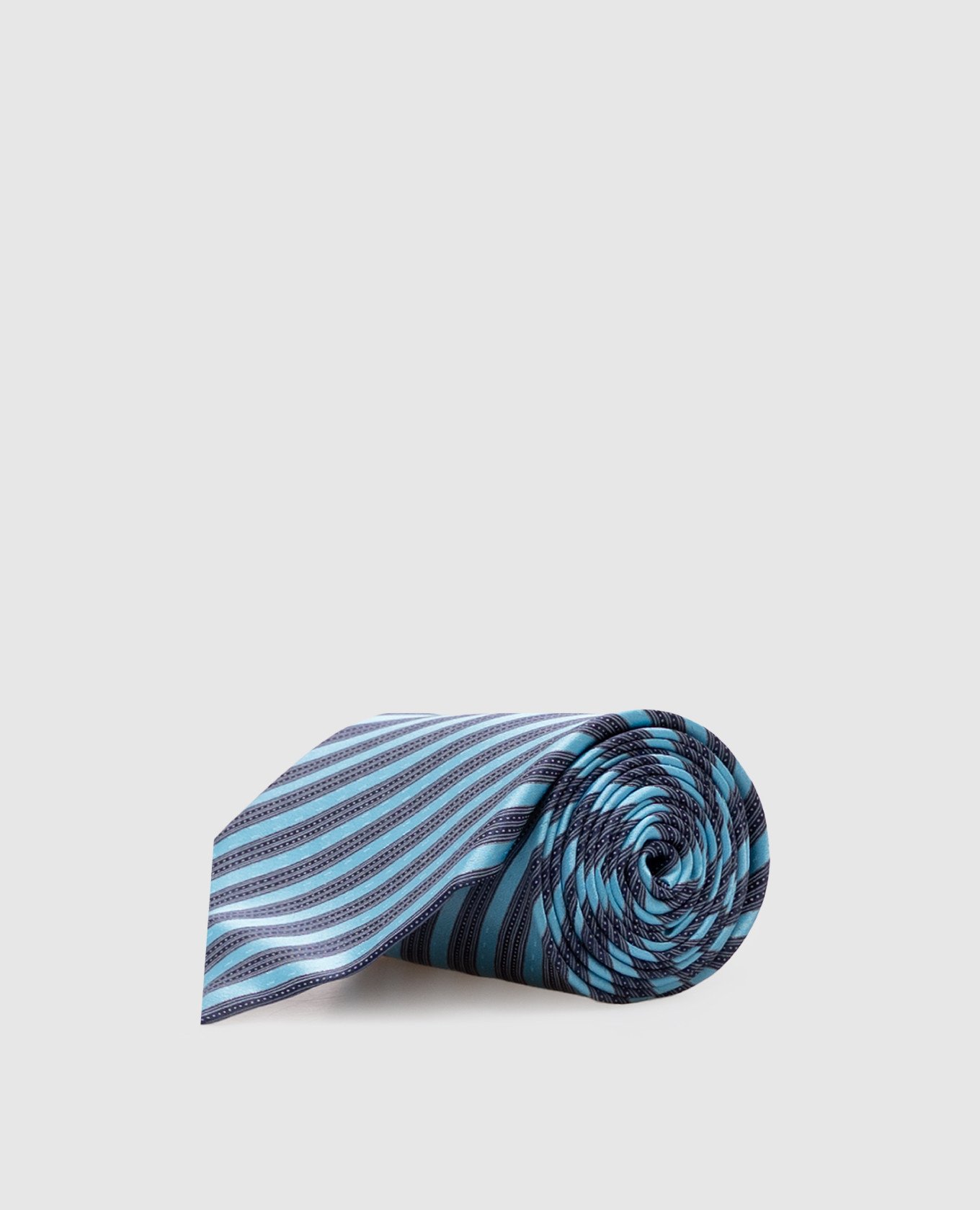 

Blue striped silk tie Stefano Ricci, Light blue