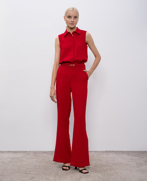 Twinset Red jumpsuit with logo 252TP2282