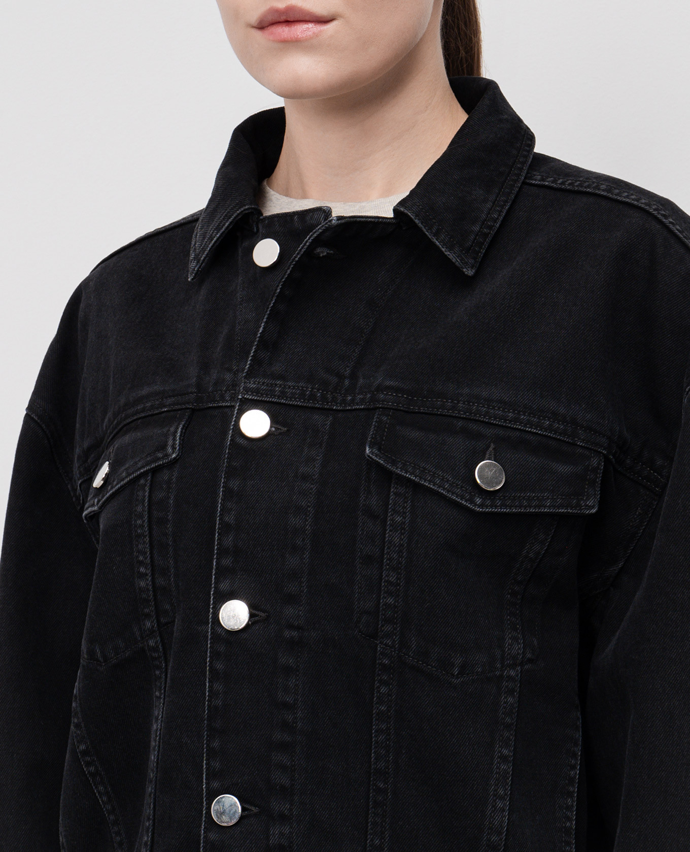 Black denim jacket DAVE Lou Lou Studio 5