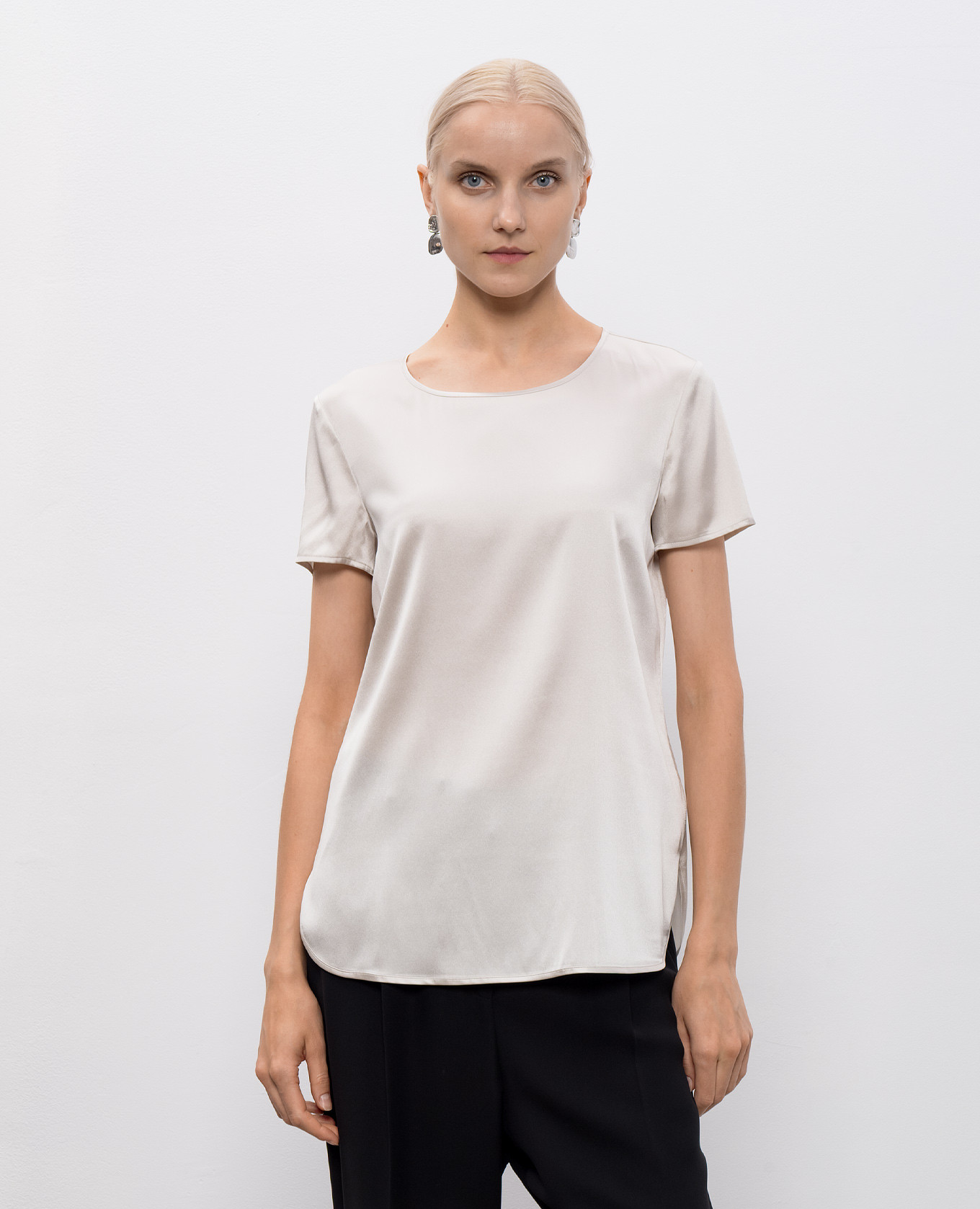 

Beige CORTONA silk top Max Mara