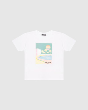 Balmain Children's T-shirt with print BW8R21Z0057410