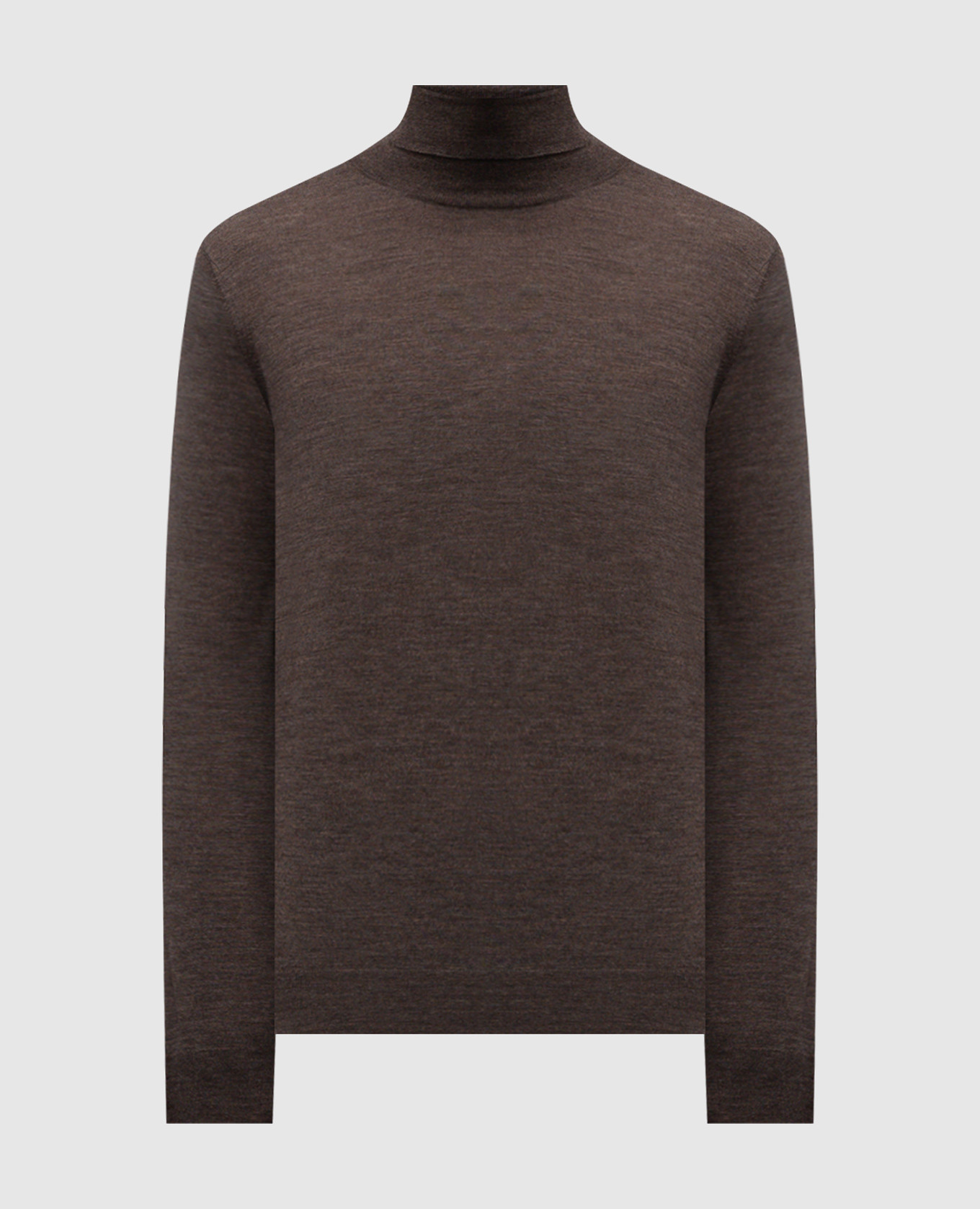 Brown wool and cashmere turtleneck Brunello Cucinelli