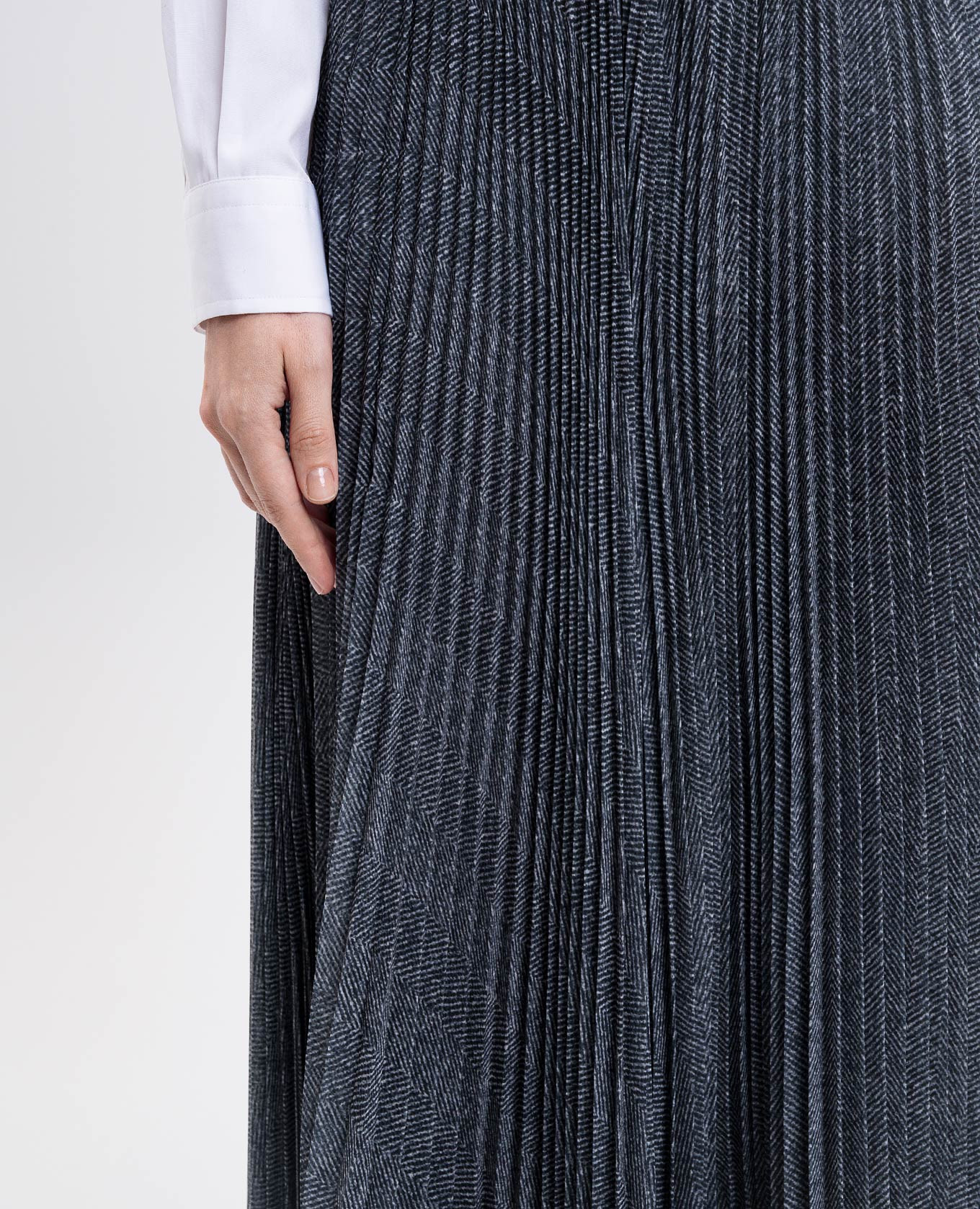 Gray pleated skirt with pattern Ermanno Scervino 5