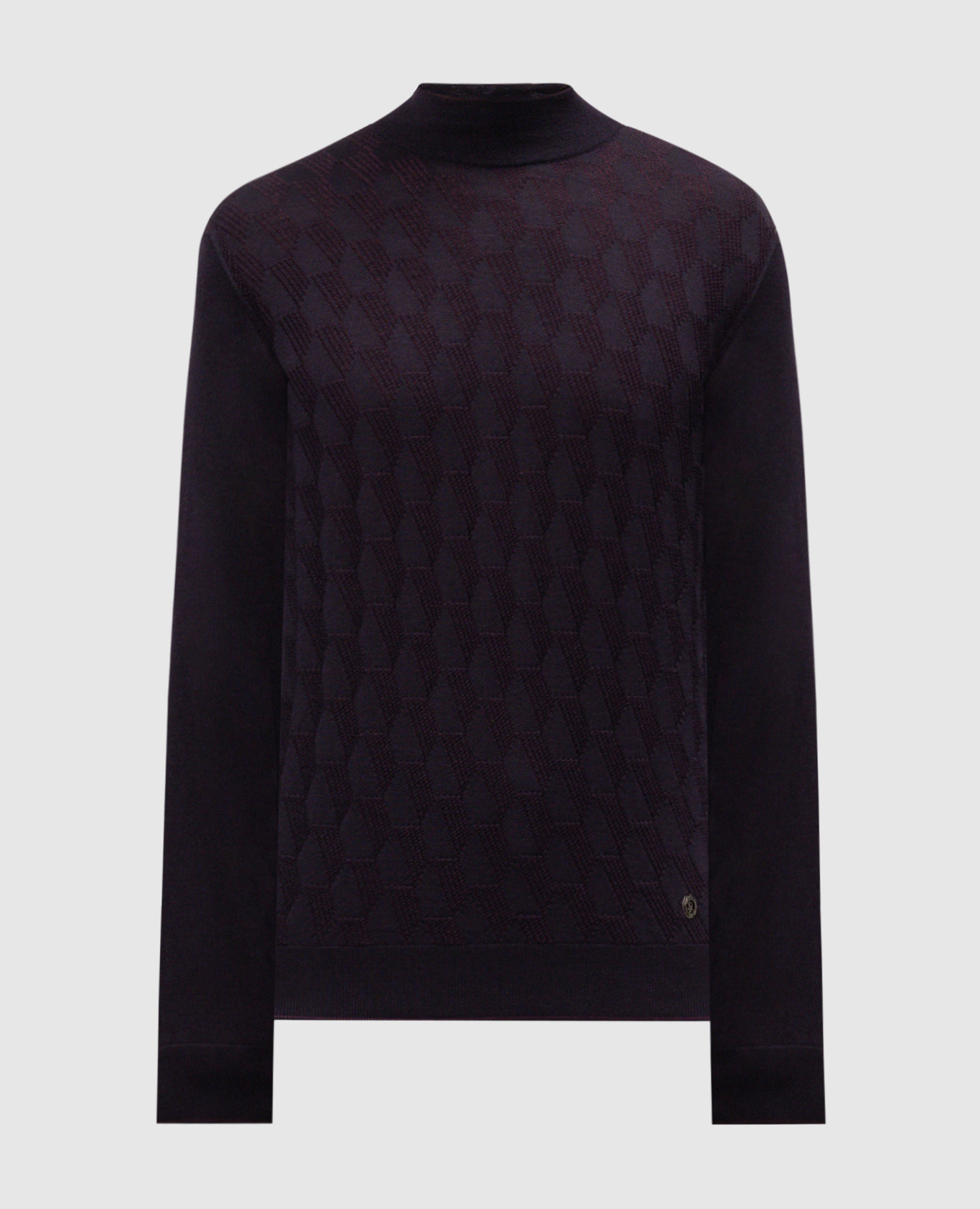 

Purple golf shirt made of cashmere and silk in a pattern Stefano Ricci, Violet