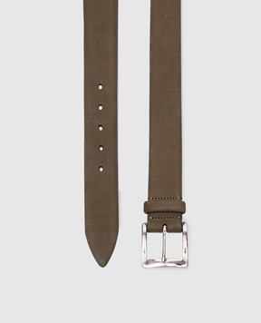 MooRER Green belt GAREY made of nubuck GAREYNKM