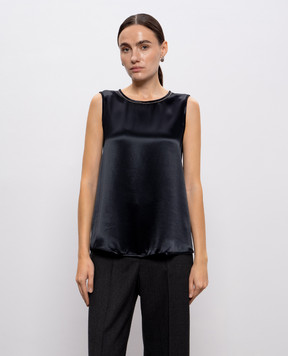 Peserico Black top with monil chain E08393D01514