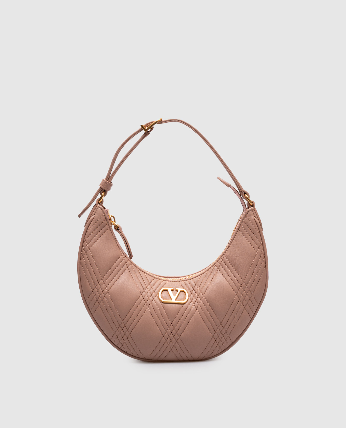 

Pink leather hobo bag QUILTIE 67 Valentino