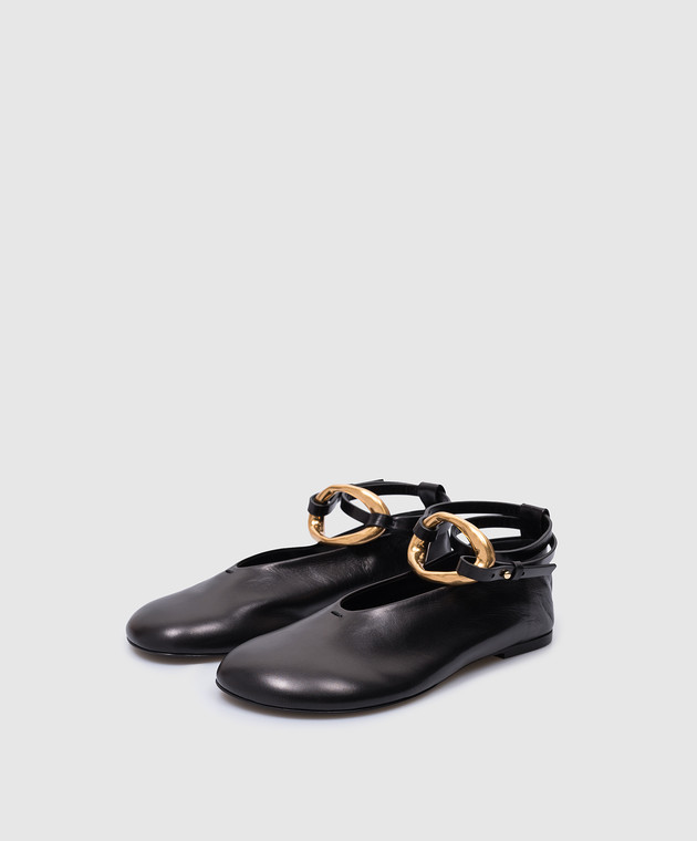 【関税込み】Ballet Sandals - Jil Sander - Leather - Black Leather ballet flats in black - Jil Sander | Mytheresa