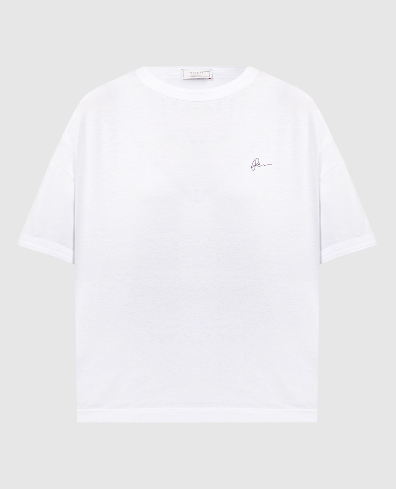 White t-shirt with logo peserico