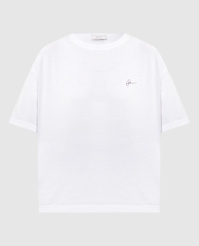 Peserico White t-shirt with logo S06890J0K00070