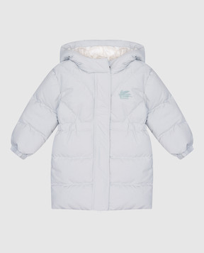 Etro Children's blue down jacket with Pegaso logo embroidery GV2000N0294