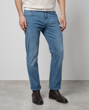 Stefano Ricci Blue jeans with a distressed effect MST42S3230T0082
