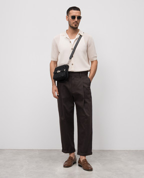 Dolce&Gabbana Brown trousers with lapels GP11LTFU6X8