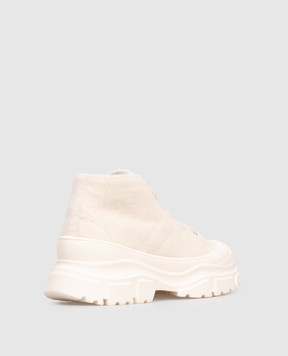 Sofie D`Hoore Beige FAIRWAY wool boots FAIRWAYFLUF