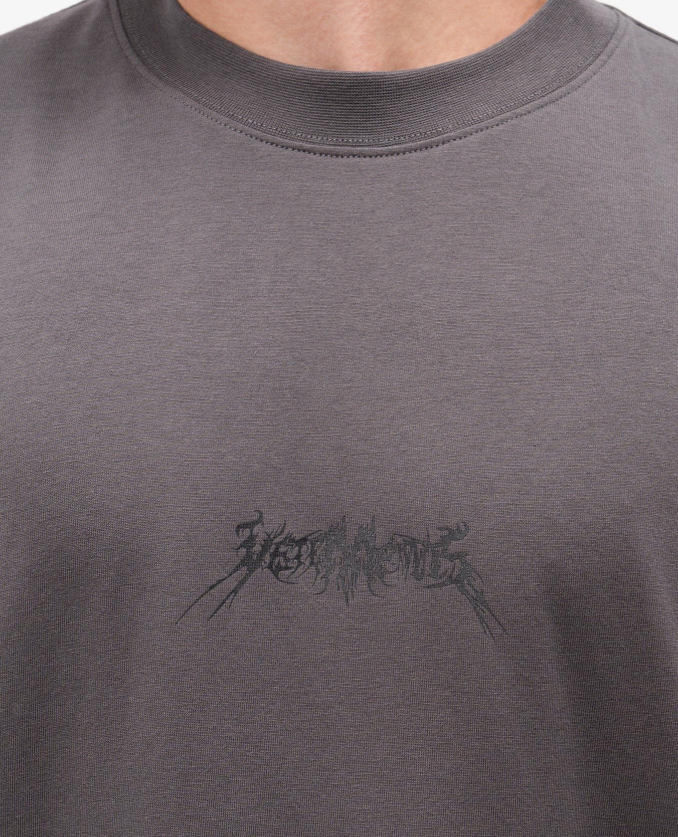 

Grey T-shirt with logo print Vetements