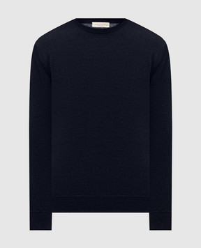 Cashmere&Whiskey Blue merino wool jumper 92392