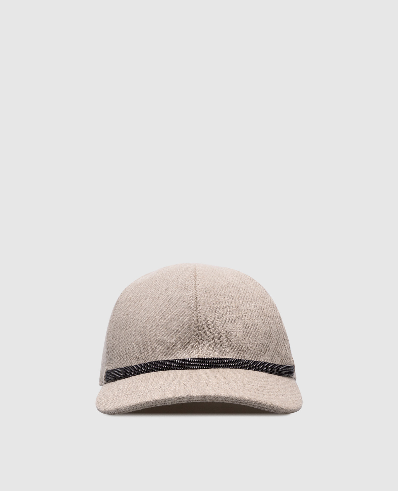 

Beige linen cap with monil chain Brunello Cucinelli