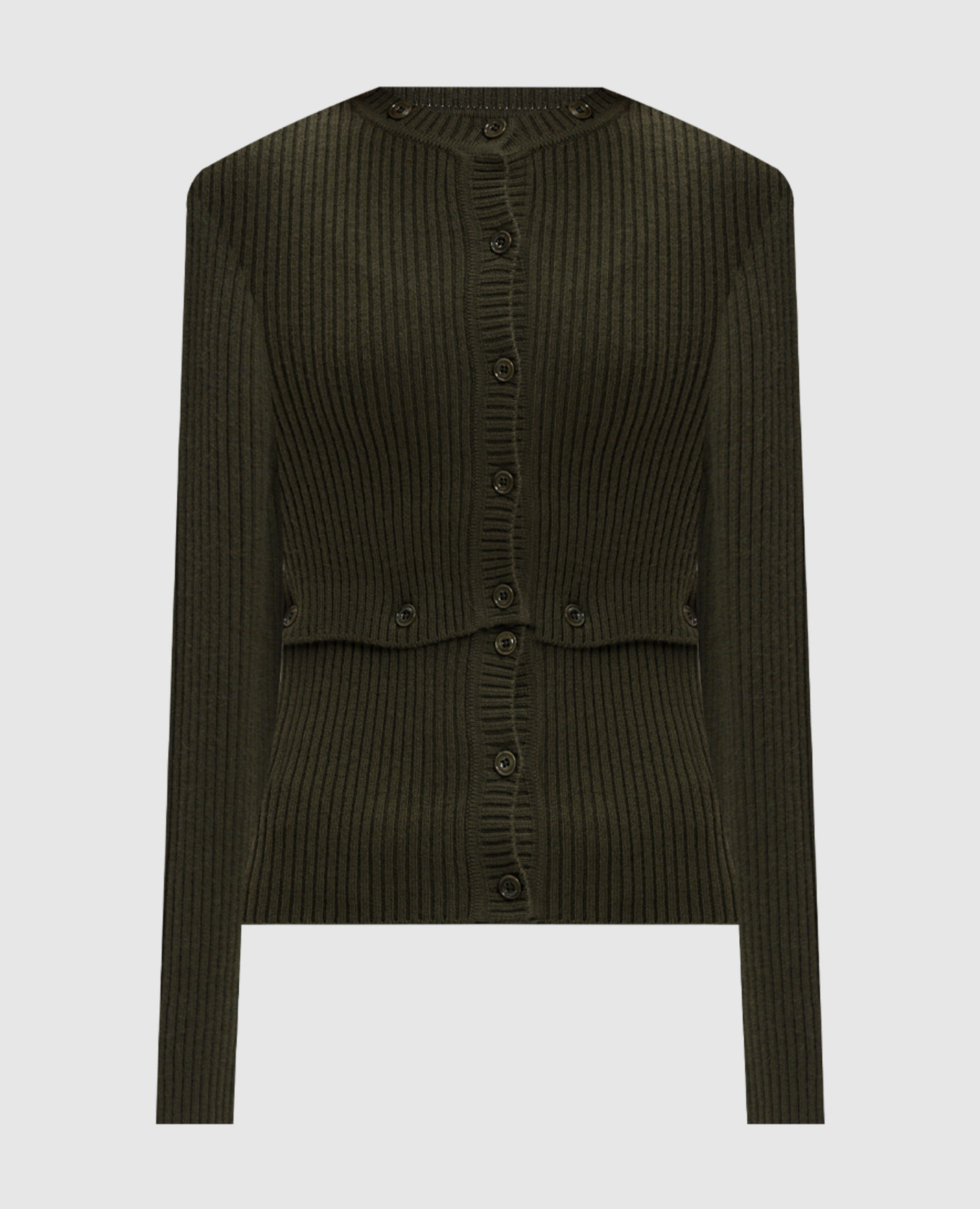 

Green cardigan made of wool Rokh, Зеленый