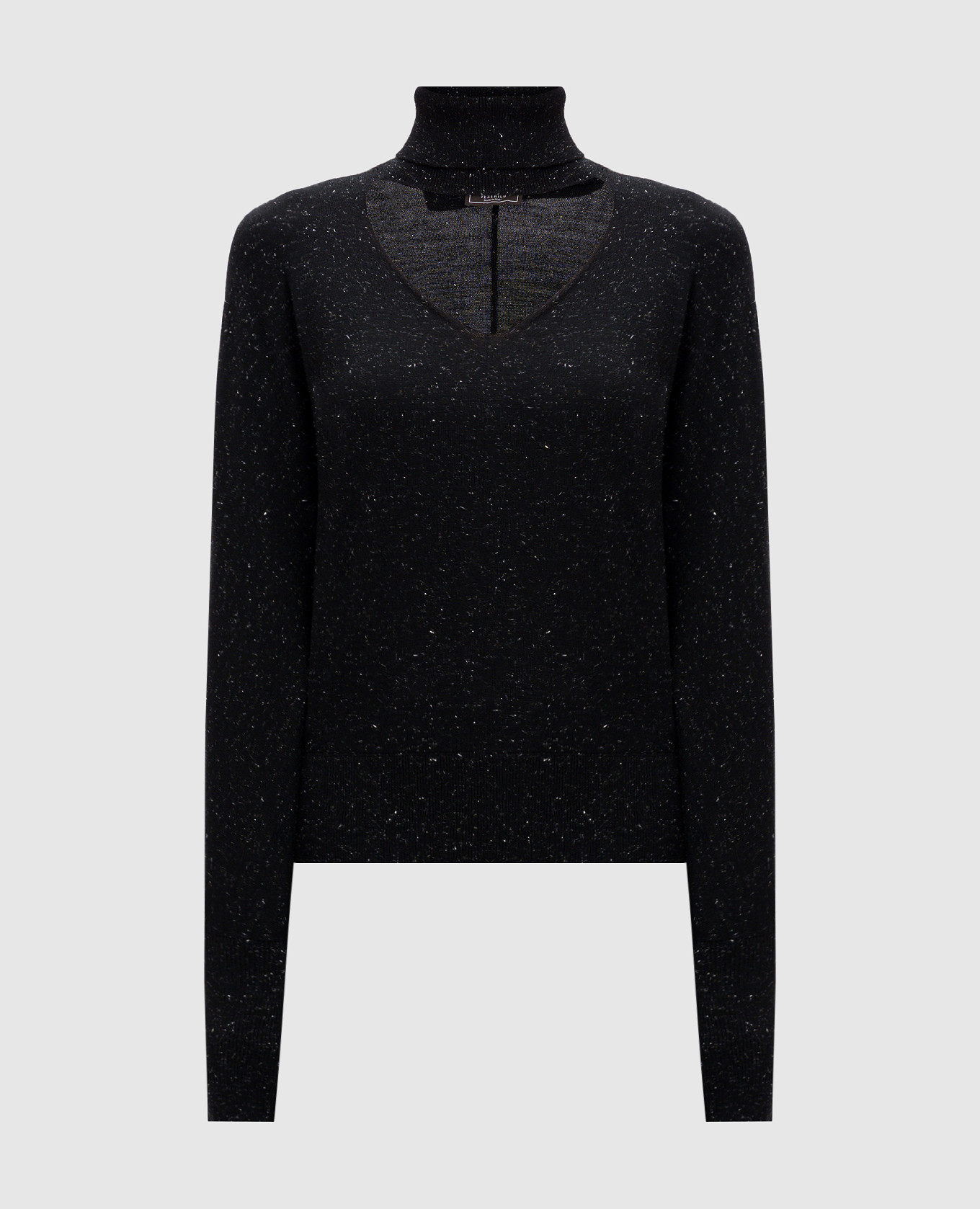 Black sweater with wool and lurex peserico