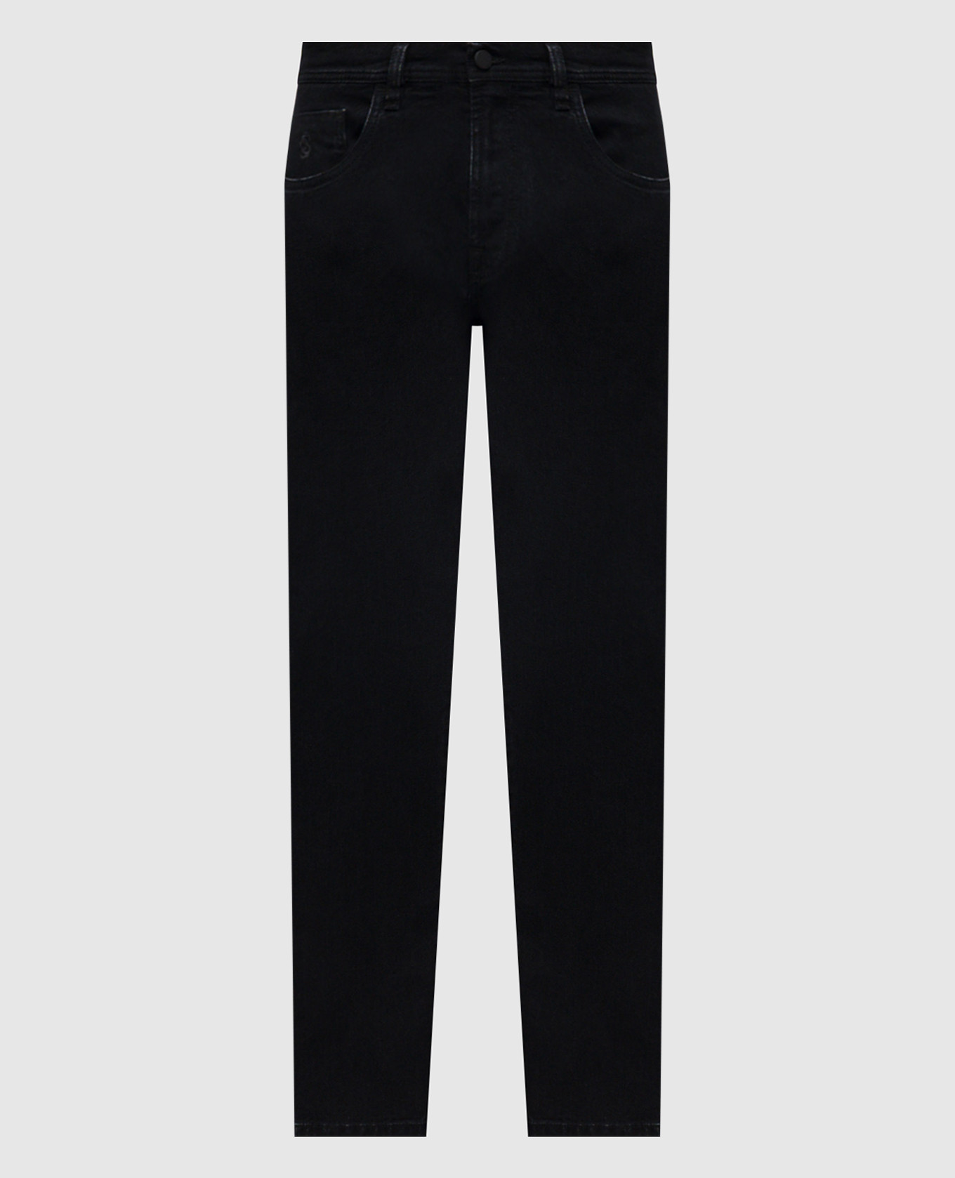 Black Costantino jeans with logo patch Scissor Scriptor