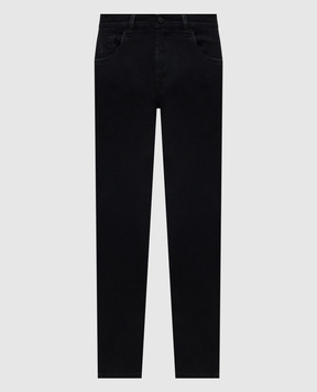 Scissor Scriptor Jeans Costantino neri con toppa con logo COSTANTINOT02152133