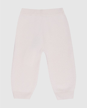 Dolce&Gabbana Children's beige wool and cashmere trousers with logo L1KP04JFMFB