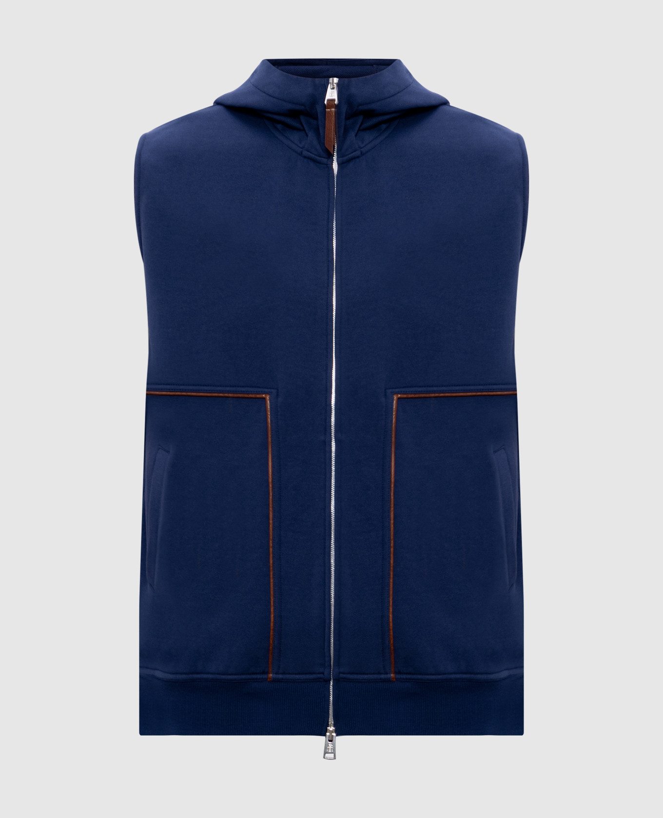 

Blue vest with contrast trim Brunello Cucinelli