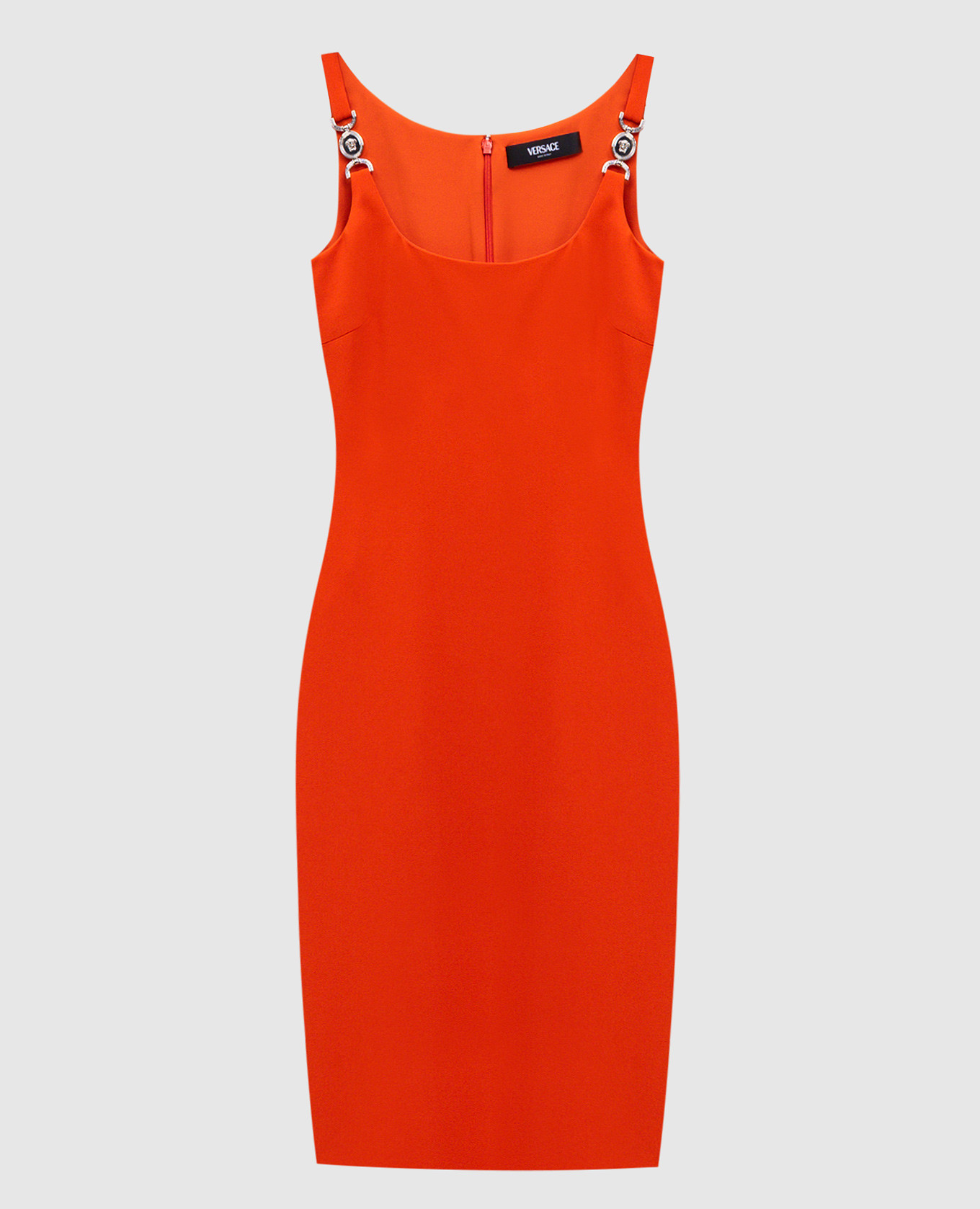 

Orange sheath dress Versace