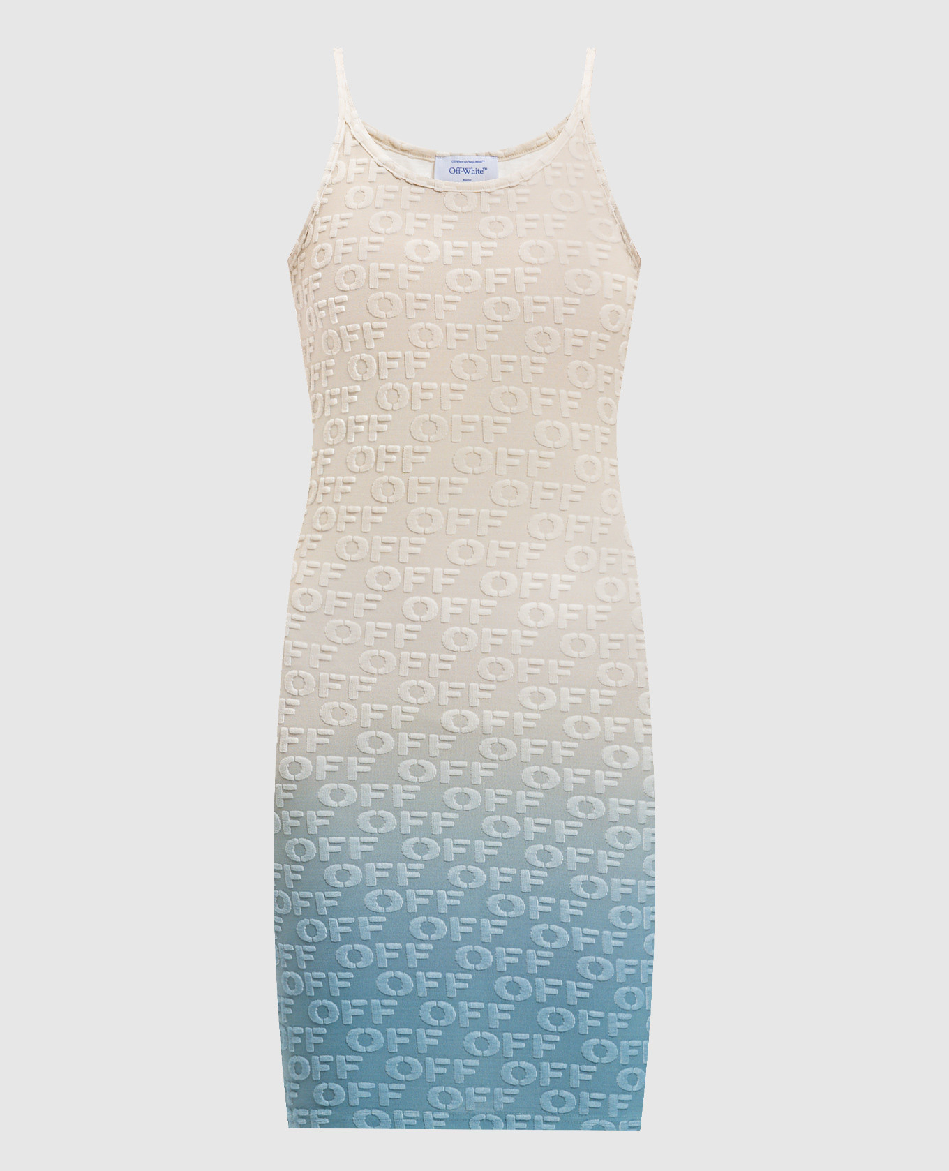 Beige mini dress with logo Off-White