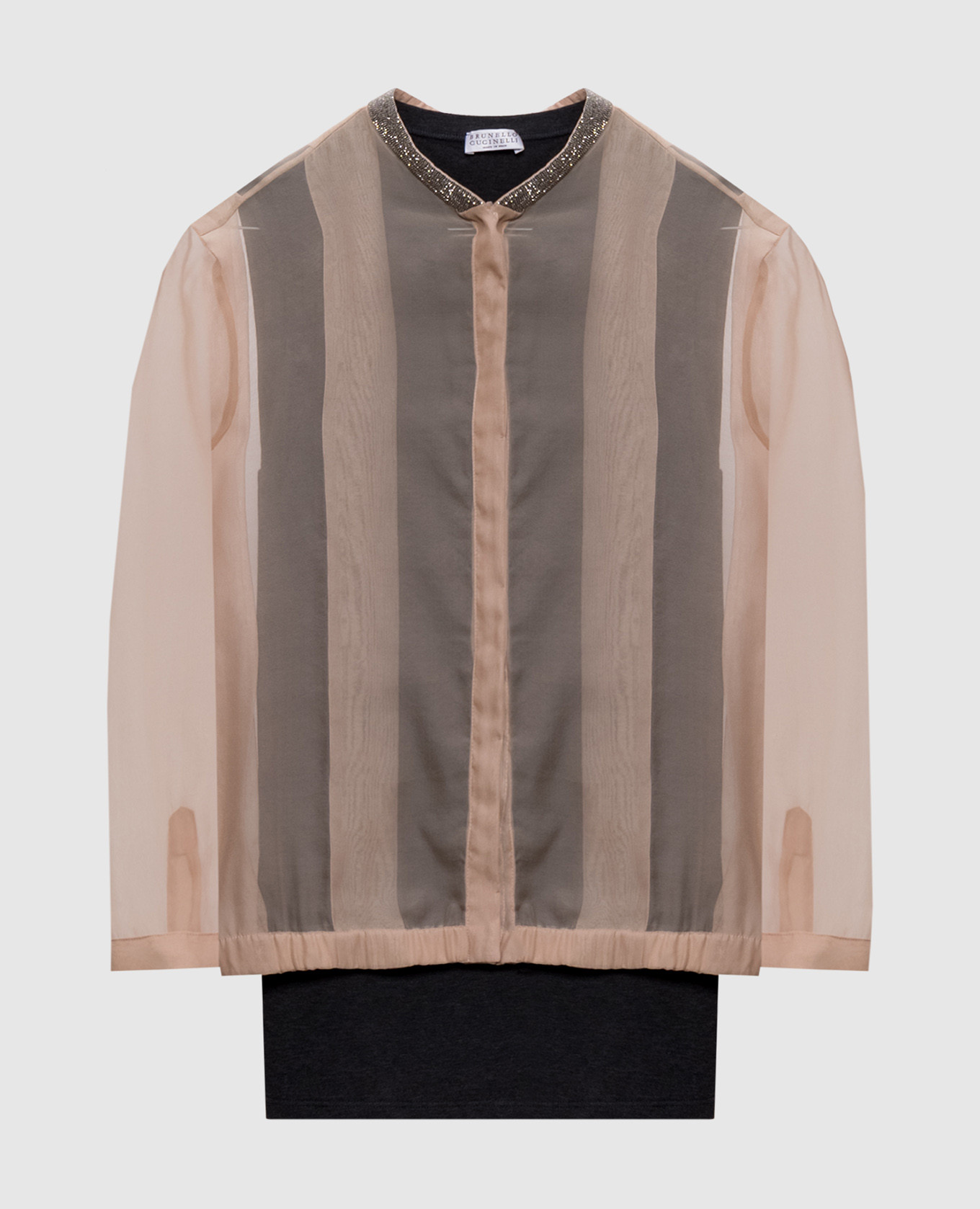 

Pink silk blouse with removable top Brunello Cucinelli