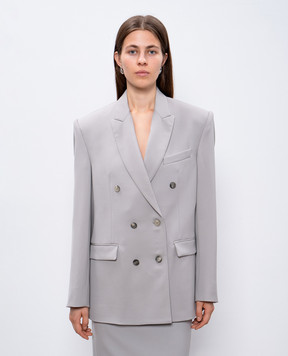 WARDROBE.NYC Gray double-breasted woolen jacket W4007PC