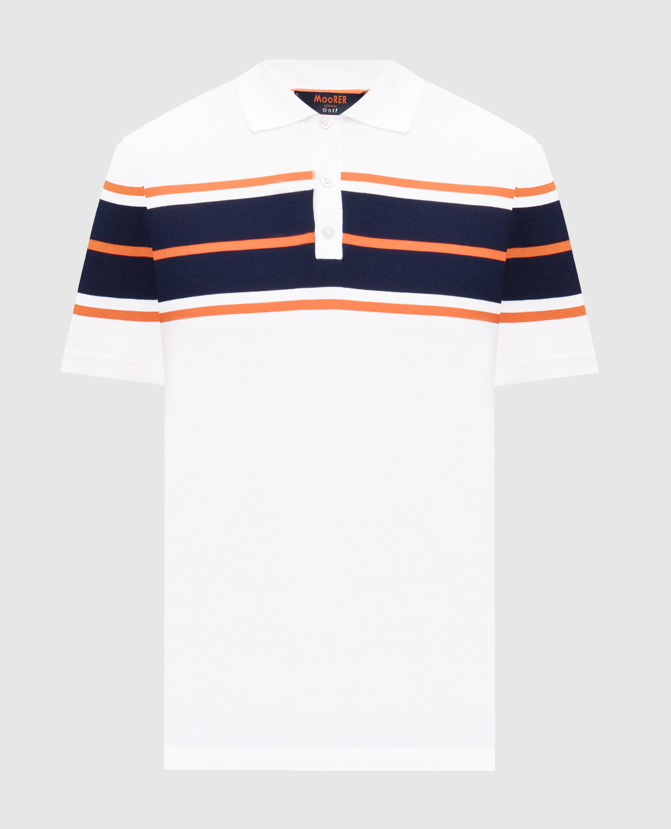

ACAYA white polo shirt with stripes MooRER