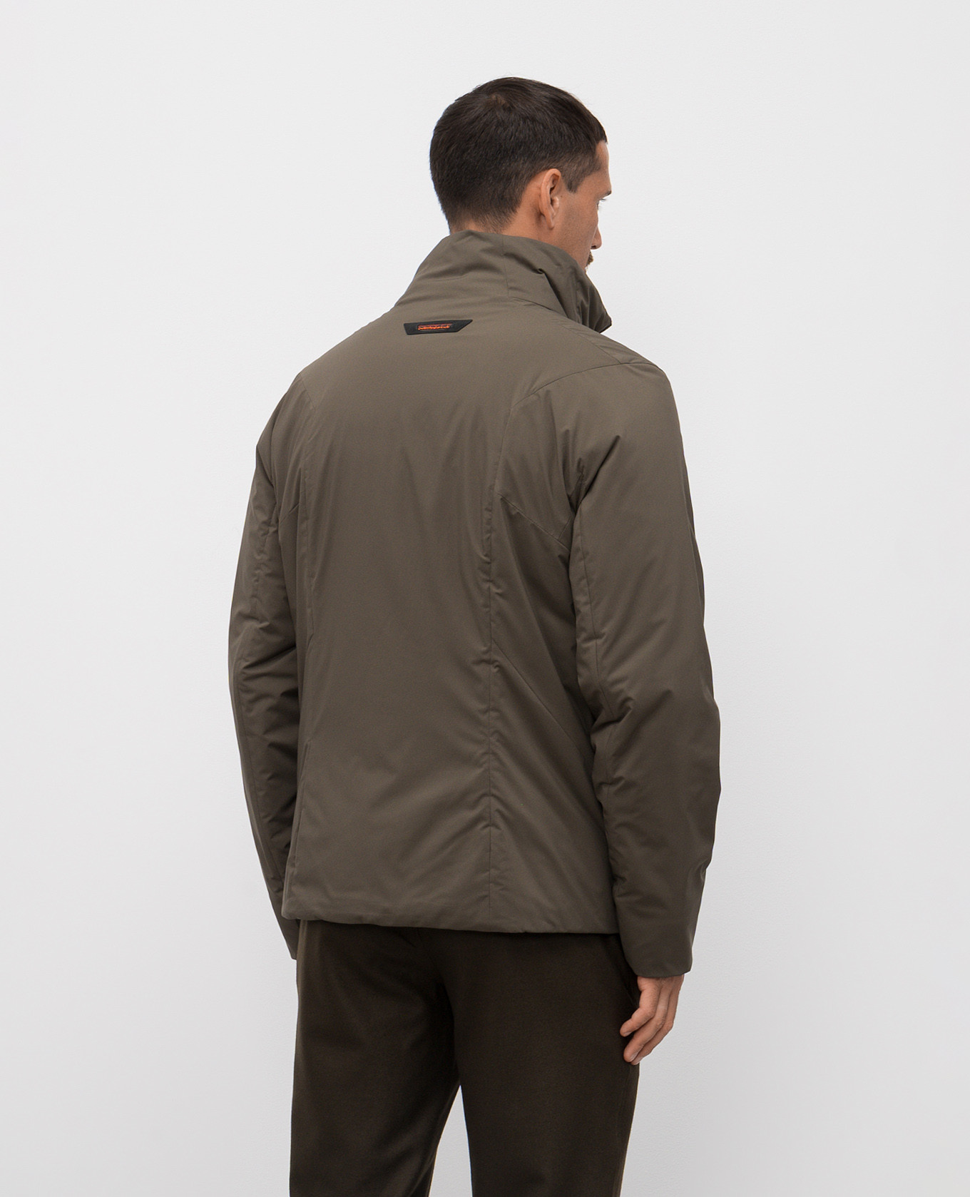 Khaki jacket with logo print Sease 4