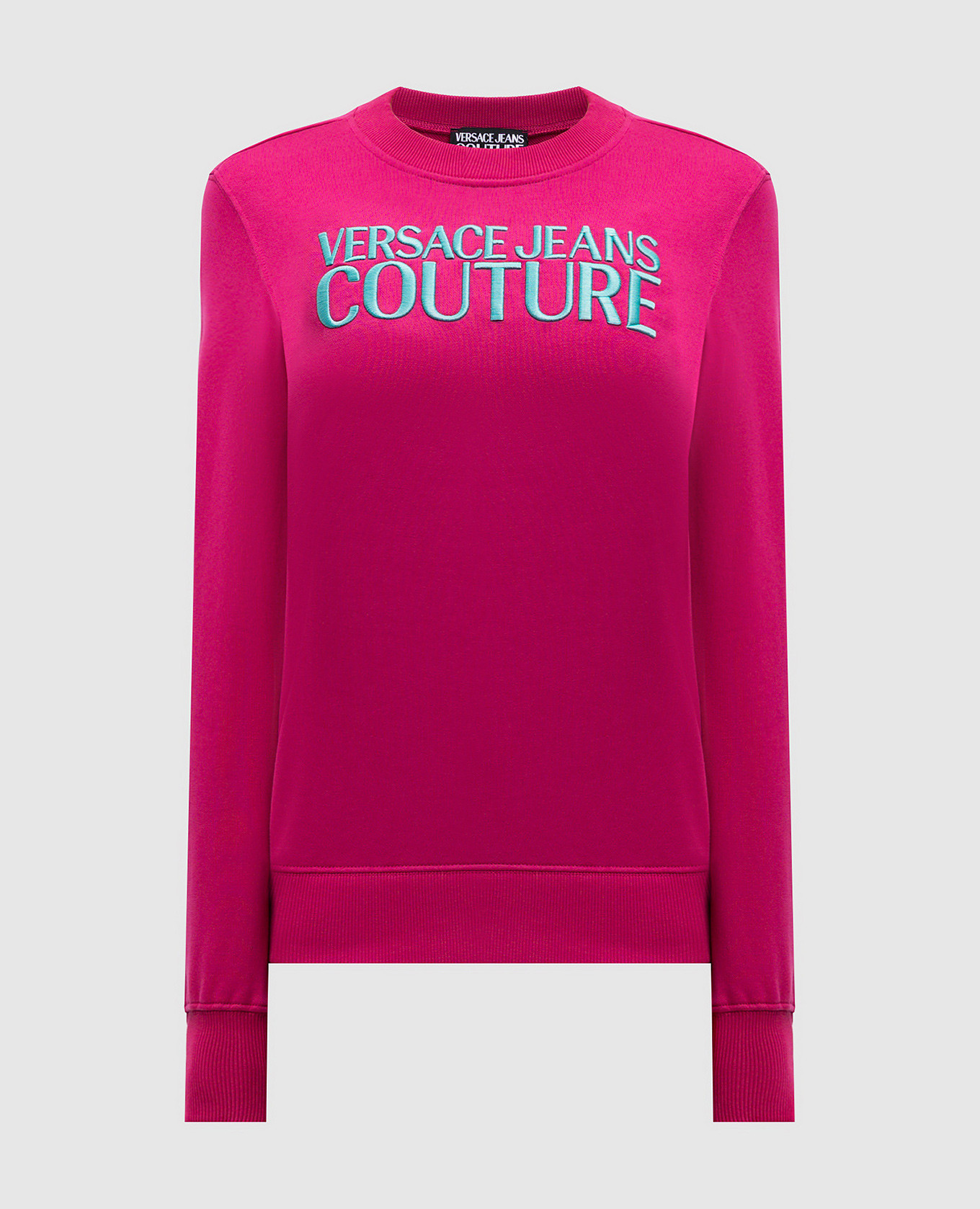 

Pink sweatshirt with logo embroidery Versace Jeans Couture