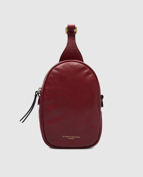 Gianni Chiarini Nina burgundy leather sling bag with logo print MP11271FOUCLD