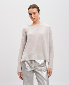 Max & Co Gray cashmere BASEBALL sweater BASEBALL
